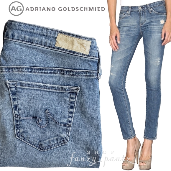 Ag Adriano Goldschmied Denim - AG The Stilt Cigarette Jean 24 Distress Skinny D18